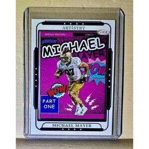 Michael Mayer 2023 SAGE NFL Artistry Football #88 Card